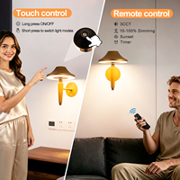 Lampu Dinding Sensor Gerak Magnetik Nirkabel Modern RGB Smart Home USB Rechargeable Lampu Malam Kamar Tidur Lampu LED Dinding