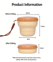 Bouteille d'eau pliable en silicone de qualité alimentaire Sweet Cone Cup, portable, pour le camping en plein air, tasse macaron