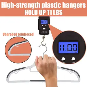 Foldable Magic Clothes Hangers Plastic Organizer Plastic Pants Hangers With Clips Suit Jacket Hanger Plastic