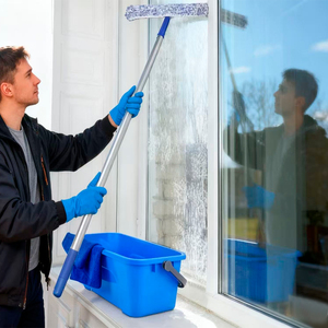 Cubo de limpieza de ventanas <span class=keywords><strong>comercial</strong></span> de 12L de alta resistencia con mango ergonómico, ideal para edificios altos, de plástico duradero, capacidad de carga industrial de 40 kg - Product Image 4