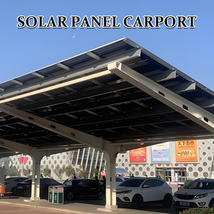 Tettoia Solare per Parcheggio Auto su Larga Scala per Impianti Fotovoltaici Connessi alla Rete, Vasto Carport Commerciale con Pannelli Solari - Product Image 1