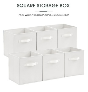 Cubes <span class=keywords><strong>de</strong></span> <span class=keywords><strong>rangement</strong></span> pliables bacs en tissu pliables organisateurs paniers d'organisation décoratifs pour étagères placard chambre - Product Image 4