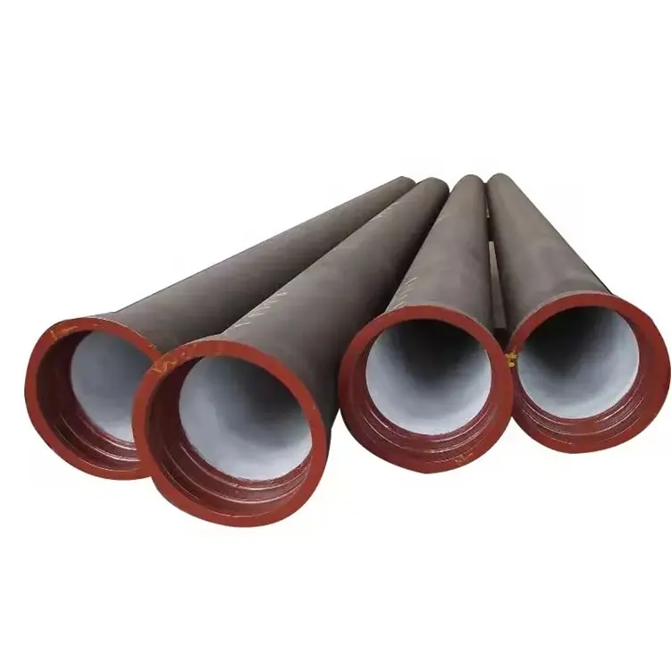 ISO2531 Class K7 K9 C40 C25 Seamless Cast Ductile Iron Pipeline DN80mm 2600mm 10mm DCI Pipe for Service Water