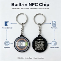 Etiqueta NFC para Llavero de Google/Instagram/Facebook con Impresión Personalizada