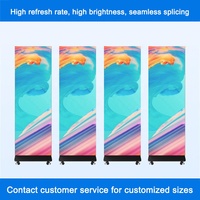 Afficheur LED pliable d'intérieur P1.25/P1.53/P1.86/P2/P2.5, affichage GOB mobile, épissage sans soudure, grand écran LED lumineux