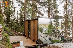 Maison conteneur modulaire isolée <span class=keywords><strong>de</strong></span> style européen, aménagement personnalisable, entièrement équipée, cabane <span class=keywords><strong>de</strong></span> luxe portable, facile à déplacer, mur en <span class=keywords><strong>verre</strong></span> - Product Image 4