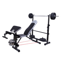 Banc de musculation portable multifonctionnel réglable et pliable pour exercices de musculation, de press d'abdominaux et de développé couché, pour haltères et poids