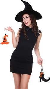 12 piezas de adornos colgantes de fieltro de Halloween, decoración colgante de puerta de fieltro de Feliz Halloween para decoración de fiesta de Halloween - Product Image 5