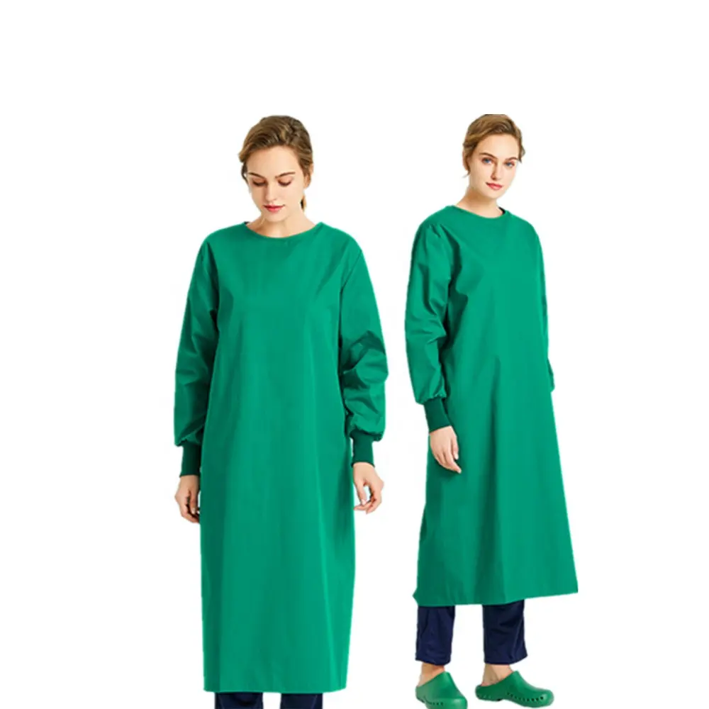 Wholesale Green Waterproof and Anti-static Surgical Gown Medical Doctor Gown Operating Room Surgery Uniform