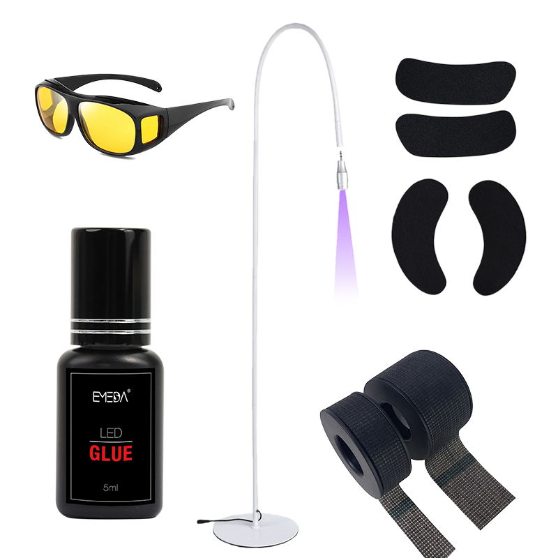 EMEDA Custom Uv Led Lash Lamp Kits for Lash Extensions Uv Glue Curing Led Lash Light for Eyelashes Extensions Uv Lamp