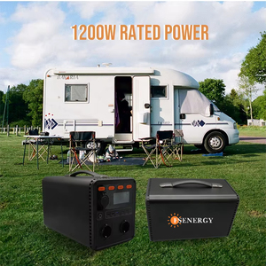 Trạm điện di động 1000W 1200W điện khẩn cấp di động cung cấp năng lượng mặt trời Pin Lithium di động cho ngoài trời RV/van cắm trại - Product Image 2