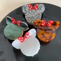 Élégante pince à cheveux en acétate motif Mickey et bandeau lapin, épingle à cheveux design requin – Accessoire de fête fait main