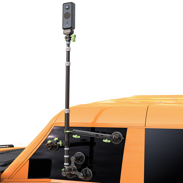 High Quality Action Camera Accessories Action & Sports Camera Triple Suction Cup Mount for 360 Camera on Car for Insta360 GoPros