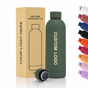 Custom Logo 500ml Sport Drink <strong>Bottle</strong> Stainless Steel Double Wall Vacuum Flask Thermal Rubber Paint Matte <strong>Gym</strong> Sports <strong>Water</strong> <strong>Bottle</strong> - Product Image 1