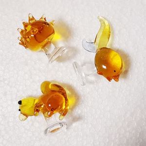 Statuette di Pesci in Vetro di <span class=keywords><strong>Murano</strong></span> Soffiato a Mano, Oro Trasparente, Alta Qualità Borosilicato, Ecologiche, Riccio e Scoiattolo - Product Image 5