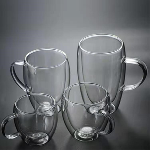 Taza de vidrio de doble capa creativa y popular, resistente al calor para el hogar, taza de café y té con leche de alta temperatura - Product Image 5