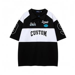 เสื้อยืดแขนสั้นพิมพ์ลายแบบแห้งเร็วเป็นมิตรกับสิ่งแวดล้อมสำหรับผู้ชายสไตล์อเมริกันคลาสสิกฮิปฮอป ผ้าฝ้ายทอ 100% น้ำหนัก 220gsm รับผลิตตามสั่งขายส่ง - Product Image 1