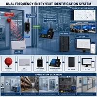 Produsen Tag RFID Dual-Frequency 125KHz 2.4GHz dengan Trigger, Jangkauan Wake-up 10m, Jangkauan 100m, IP67 untuk Pelacakan Otomatis Masuk Keluar Gudang