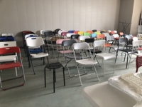 Chaises pliantes en plastique blanches pour événements, mariages, fêtes, jardins – Vente en gros, portables, économiques