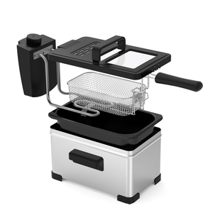 <span class=keywords><strong>Friggitrice</strong></span> Elettrica da <span class=keywords><strong>2</strong></span> <span class=keywords><strong>Litri</strong></span>, 1500 Watt, Coperchio con Finestra di Visualizzazione, Cestello Rimovibile e Corpo in Acciaio Inossidabile - Product Image 4