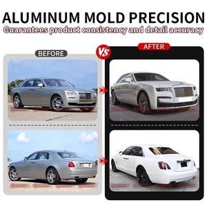 Mới Đến PP Nhôm Nâng Cấp Cũ Đến Mới 4th Cơ Thể <span class=keywords><strong>Kit</strong></span> Cho Cuộn Royce Ma Phía Trước Phía Sau Bumper Side Váy Động Cơ Mui Xe Đèn Pha - Product Image 4