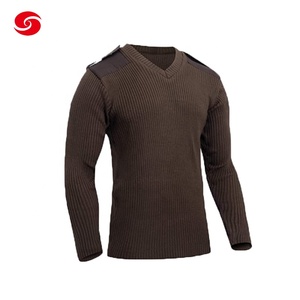 Winter Männer Pullover gewebt Standard Erwachsene Pullover Langarm Pullover Norwegischer Pullover Großhandel Wolle Acryl V-Ausschnitt Grün - Product Image 3