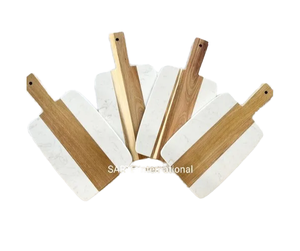 <span class=keywords><strong>Planche</strong></span> à <span class=keywords><strong>découper</strong></span> réversible personnalisée en bois d'acacia et <span class=keywords><strong>marbre</strong></span> avec poignée pour le service de fromage charcuterie, cadeau de cuisine - Product Image 6