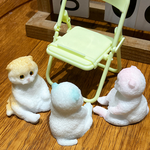 Cute TPR Material <b>Cat</b> Squeeze Toy Sensory Fidget Anti-Stress Toy for Anxiety Relief Sitting Posture Design <b>Squishy</b> Toy - Product Image 2