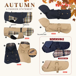 Üreticileri toptan özel moda köpek giysileri klasik ekose trençkot destekler - Product Image 6