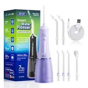 Seago Smart Water Flosser 300ml Irrigateur dentaire électrique portable avec 7 embouts rechargeables par USB - Product Image 1