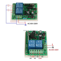 AC110V-220V deux récepteurs de commutateur de télécommande sans fil Module de commande d'éclairage intelligent 433Mhz