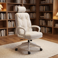 Chaise de bureau en cuir à dossier haut, réglable en hauteur, pivotante, durable, avec appui-tête, vente en gros à prix abordable