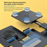 Ajustable à 360° °   Support rotatif pour tablette et téléphone, support pliable en acier au carbone pour iPad, iPhone, Samsung, Xiaomi de 4 à 13 pouces, accessoires