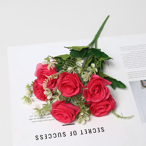 Ramos de Peonías Artificiales al por Mayor, <span class=keywords><strong>6</strong></span> Cabezas, Ramos de Rosas de Seda para Decoración de Bodas y Fiestas - Product Image 6