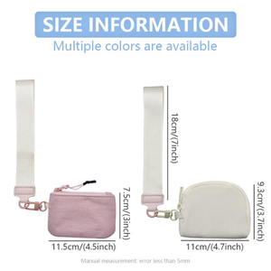Custom 2 in 1Double Wrist Pouch Portable Keychain Coin Purse <strong>Card</strong> <strong>Holder</strong> Mini Wallet Dual Wristlet Pouch for <strong>Women</strong> - Product Image 3