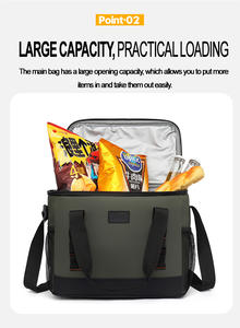 बड़ी क्षमता डबल-परत तह पुनः प्रयोज्य आउटडोर शिविर पिकनिक कूलिंग बैग-पिकनिक के लिए नया रेड वाइन बैकपैक दोपहर का बैग - Product Image 2