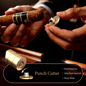 Porta Cigarros Metálico Combinado con Punzón para Cigarros, Soporte Auxiliar Gris - Product Image 4