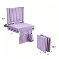 Chaise de stade moderne et portable en tube d'acier pliable avec dossier rembourré pour événements sportifs en plein air, festivals, vente en gros
