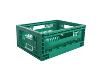 Caisse de récolte en maille ventilée de qualité alimentaire, panier pliable en PP, réutilisable, empilable, conteneur de stockage perforé pour légumes et fruits