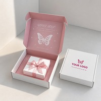 Boîte Cadeau Papillon Blanc Rose pour Enfants, Impression Personnalisée, Rigide, à Rabat, Robuste, Recyclable, Vente en Gros Direct Usine, Emballage Plat