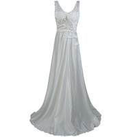 Dentelle Splicing Suspender Hollowed Out Backless Dress Wedding Dress Skirt Woven Vestido De Noiva 2024 Women's Solid Color White