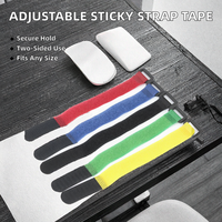 Sangle de fixation écologique auto-adhésive réutilisable double face réglable à forte adhérence pour vêtements en nylon avec fermeture auto-agrippante