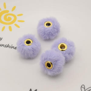 2025 Hot Wholesale 20mm Kawaii DIY Multiple Colors Cute Pompom Velvet Resin <b>Loose</b> Fluff Plastic <b>Beads</b> for Pen Jewelry Making - Product Image 4