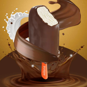 Barre de crème glacée croustillante enrobée de chocolat, gelato au lait riche en chocolat, dessert glacé, fournisseur en gros, marque privée, usine - Product Image 1