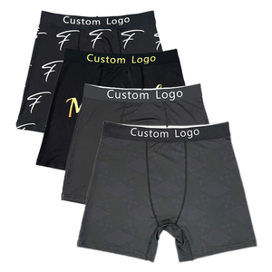 Boxer da Uomo di Alta Qualità in Spandex con Stampa Integrale 2025 - Design Esclusivo ad Asciugatura Rapida, Logo Personalizzato sulla Fascia Elastica, Intimo Traspirante - Product Image 1