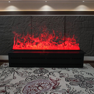 Maßgefertigter Indoor-Einbau-LED-Kamin Wandmontierte Dekoration Elektrischer Kamin Automatischer 3D Smart Wasserdampf-Kamin - Product Image 4