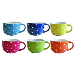 MUG EN CÉRAMIQUE À POIS JUMBO 11X7.2CM ASSORTI - Product Image 1