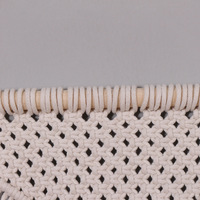 Tapisserie murale en macramé en coton naturel, faite à la main, en forme de V, style vintage européen et américain, décoration murale tissée