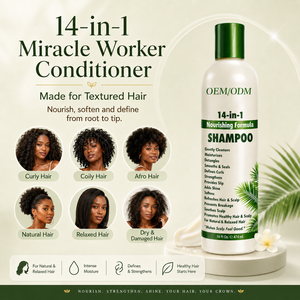 Wholesale 14 in 1 Nourishing Formula <b>Shampoo</b> for Natural and Relaxed Hair Deep <b>Moisturizing</b> Detangling Cleanser 474ml - Product Image 2