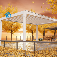 Motorisierte Aluminium-Pergola Wasserdichtes Freistehendes Garten-Pavillon Terrassen-Sonnenschutzsystem